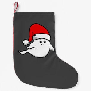 ugly christmas ghost santa claus spooky creepy small christmas stocking