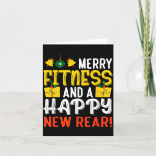Ugly Christmas Gym Santa Werlifting  Card