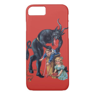 ugly christmas krampus antique red Case-Mate iPhone case