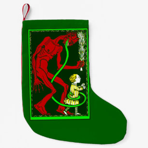 ugly christmas krampus child victorian small christmas stocking