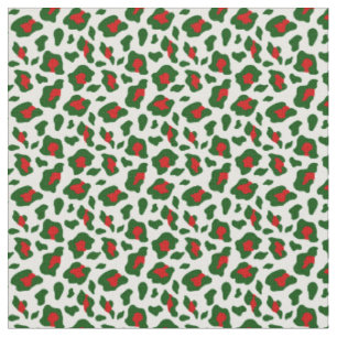 ugly christmas leopard print fabric