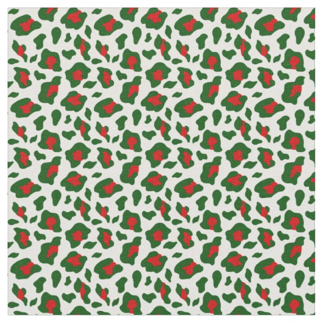 ugly christmas leopard print fabric (Close Up)