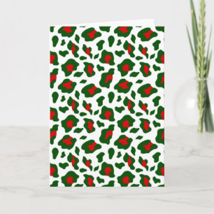 ugly christmas leopard print invitation