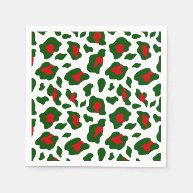 ugly christmas leopard print napkin (Front)