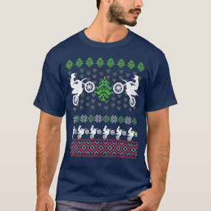 Ugly Christmas Motocross Dirt Bike Motorbike T-Shirt