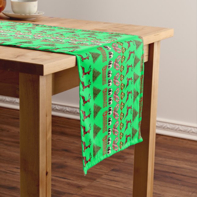 Ugly Christmas Pattern, Long Table Runner (In Situ)