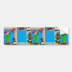 ugly christmas pickle bumper sticker