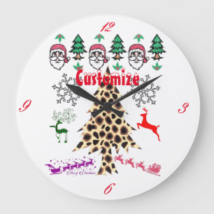 Ugly Christmas Random Mishmash Thunder_Cove Large Clock