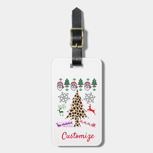 Ugly Christmas Random Mishmash Thunder_Cove Luggage Tag (Front Vertical)