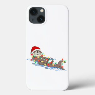 ugly christmas santa claus otter iPhone 13 case