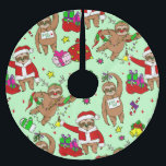 ugly christmas santa claus sloth brushed polyester tree skirt<br><div class="desc">ugly christmas santa claus sloth ,  merry christmas sloth,  reindeer,  santa sloth,  santa claus sloth,  happy holidays sloth,  christmas sloth,  xmas sloth,  sloth,  ugly christmas,  merry christmas</div>