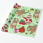 ugly christmas santa claus sloth wrapping paper<br><div class="desc">ugly christmas santa claus sloth ,  merry christmas sloth,  reindeer,  santa sloth,  santa claus sloth,  happy holidays sloth,  christmas sloth,  xmas sloth,  sloth,  ugly christmas,  merry christmas</div>