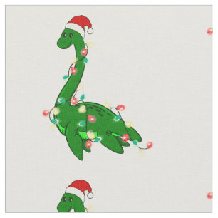 ugly christmas santa Loch ness Monster Fabric
