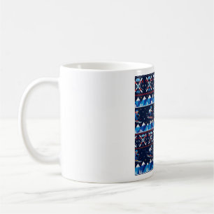 Ugly Christmas Ski Pattern Holiday  Coffee Mug