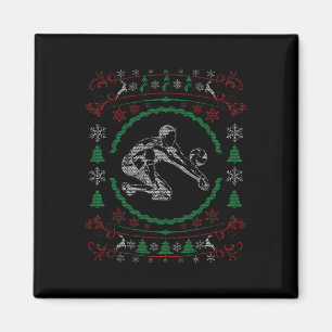 Ugly Christmas Style Volleyball Funny Xmas  Magnet