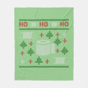ugly christmas sweater 2020 fleece blanket