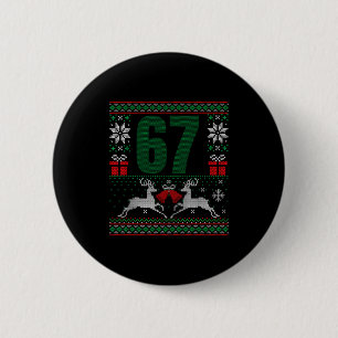 Ugly Christmas Sweater 67 Design 2 Inch Round Button