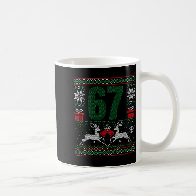 Ugly Christmas Sweater 67 Design  Coffee Mug (Right)