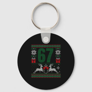 Ugly Christmas Sweater 67 Design Keychain
