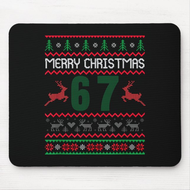 Ugly Christmas Sweater 67 Design  Mouse Pad (Front)