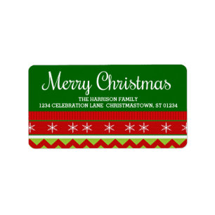 Ugly Christmas Sweater Address Labels