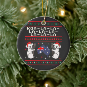 Ugly Christmas Sweater Australian Ceramic Ornament