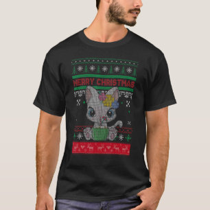 Ugly Christmas Sweater Cat Cute Cat Santa Hat