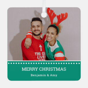 Ugly Christmas Sweater Champions Photo Metal Ornament