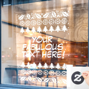 Ugly Christmas Sweater Custom Text Decorative Window Cling