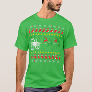 Ugly Christmas Sweater for Farmer Tractor