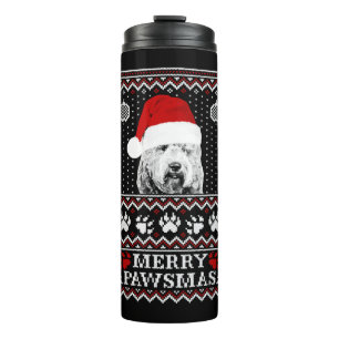 Ugly Christmas sweater for Labradoodle lover Thermal Tumbler
