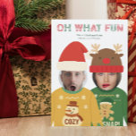 Ugly Christmas Sweater Funny Face Personalized Holiday Card<br><div class="desc">Ugly Christmas Sweater personalized with your face Holiday card in a knitted sweater design .. customizable cards for fun holiday season greetings .. oh what fun cards from Ricaso. Tis the season to get ugly! This Ugly Sweater Party happy holidays card is the perfect way to kick off the holiday...</div>