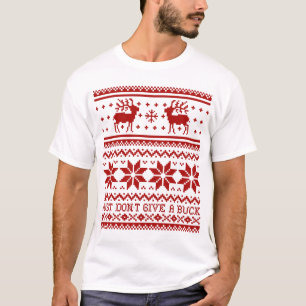 Ugly Christmas Sweater Funny Reindeer T-Shirt