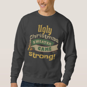 Ugly Christmas Sweater Game Strong! Dark Grey