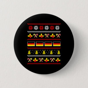 Ugly Christmas Sweater Germany Flag 2 Inch Round Button