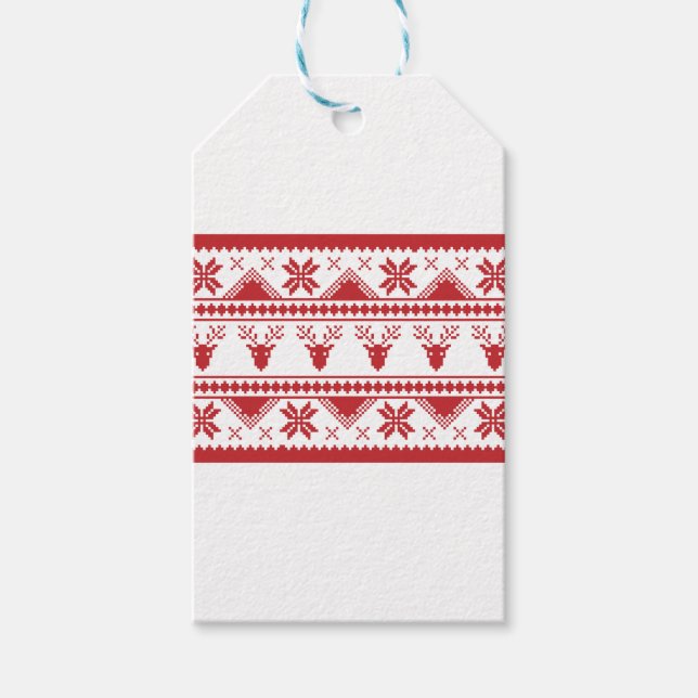 ugly christmas sweater gift tags (Front)