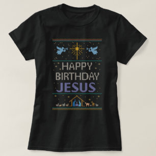 Ugly Christmas Sweater Happy Birthday Jesus Christ
