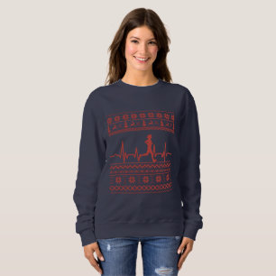 Ugly Christmas sweater heartbeat running run