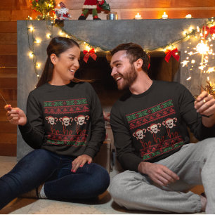 Ugly Christmas Sweater Ho Ho Ho Skeleton Christmas