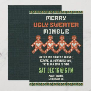 Ugly Christmas Sweater Holiday Party Invitation