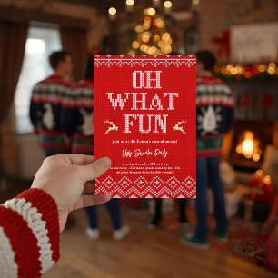 Ugly Christmas Sweater Holiday Party Invitation