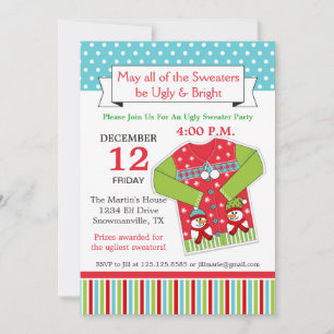 Ugly Christmas Sweater Invitation