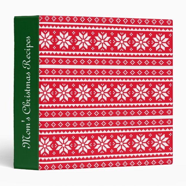UGLY CHRISTMAS SWEATER kitchen recipe binder book (Front/Spine)