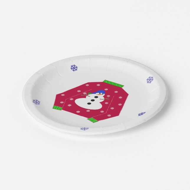 Ugly Christmas Sweater Paper Plate (Angled)