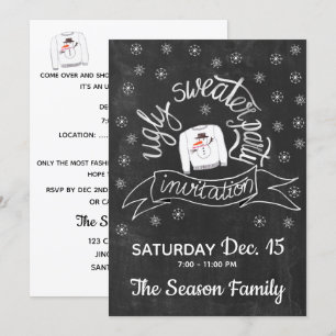 Ugly Christmas Sweater Party Invitation