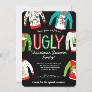 Ugly Christmas Sweater Party Invitation