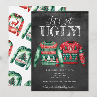 Ugly Christmas Sweater Party Invitation