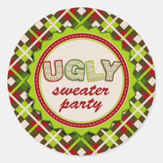 Ugly Christmas Sweater Party Sticker