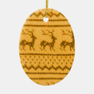 Ugly Christmas Sweater pattern Ceramic Ornament