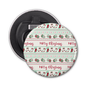 Ugly Christmas Sweater Pattern Holiday Bottle Opener